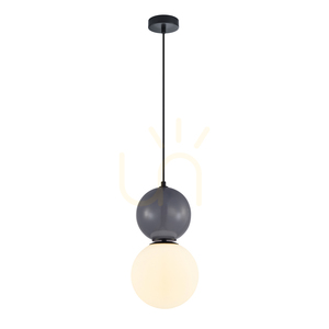 Lampa wisząca Italux Mastal czarna i ciemnoszara E27 20 cm PND-36603-1L-BK-GR small 0