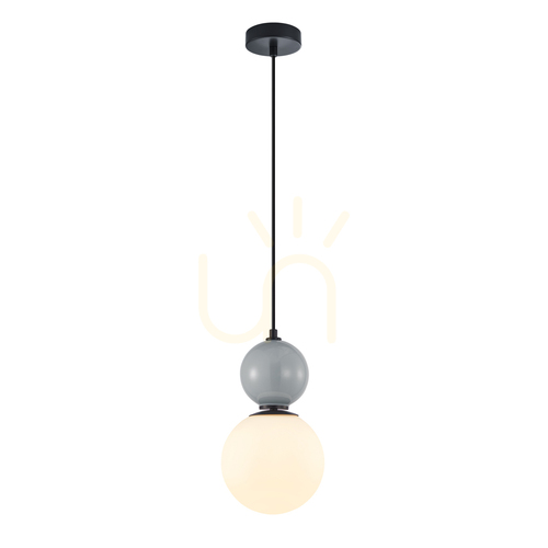 Sprawdź Lampa wisząca Italux czarna szklana E27 18 cm PND-36603-1M-BK-GR