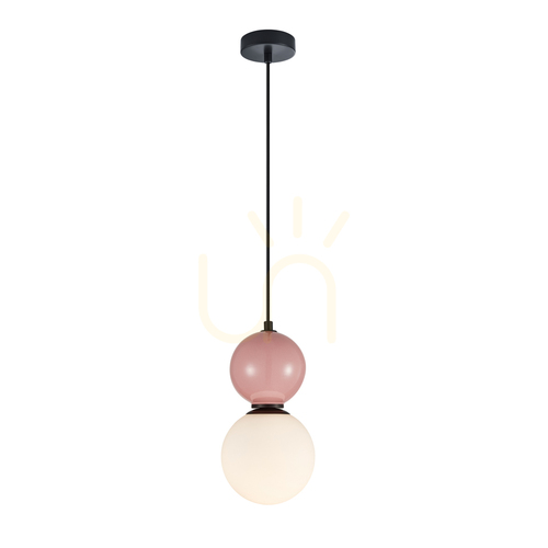 Sprawdź Lampa Wisząca Italux czarna szklana E27 PND-36603-1S-BK-PK