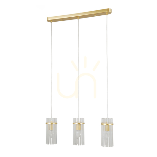 Sprawdź Lampa wisząca Italux Merto 3xE14 złota szklana PND-40930-3B-GD
