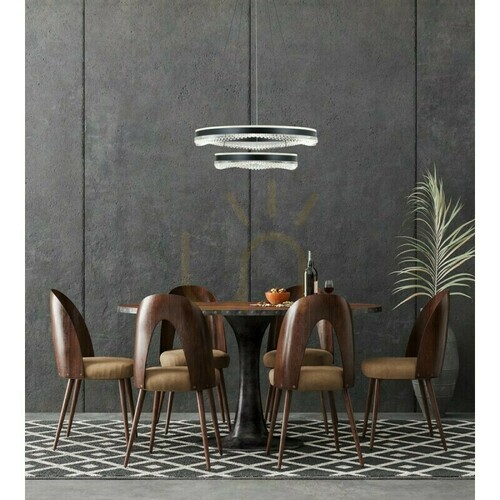 Sprawdź Lampa wisząca Italux Morte LED czarna 60 cm PND-34535-2L-BK