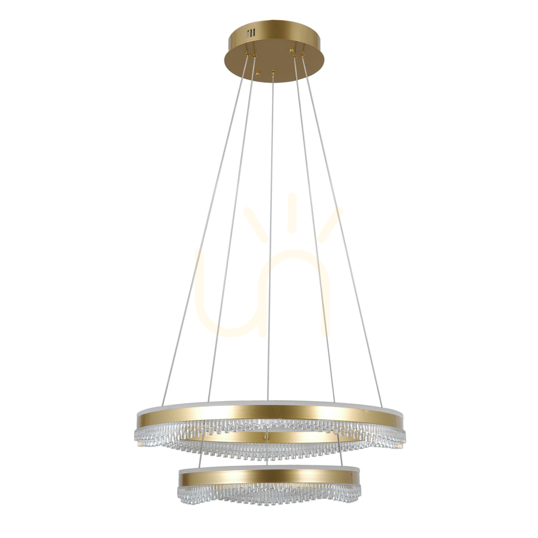 Sprawdź Lampa wisząca Italux Morte LED złota 60 cm PND-34535-2L-GD Lampa wisząca Italux Morte LED złota 60 cm PND-34535-2L-GD