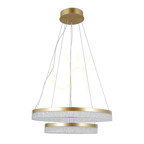Sprawdź Lampa Wisząca Italux Pantal LED Złota 60 cm PND-34533-2L-GD