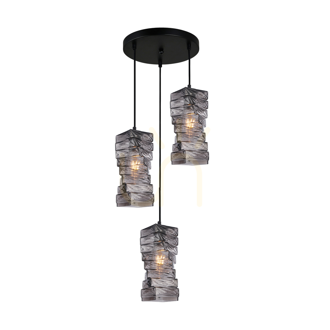 Sprawdź Lampa Wisząca Italux Altera 3xE27 Czarna Dymiona Szkło PND-3219-3A-BK-SG Lampa Wisząca Italux Altera 3xE27 Czarna Dymiona Szkło PND-3219-3A-BK-SG