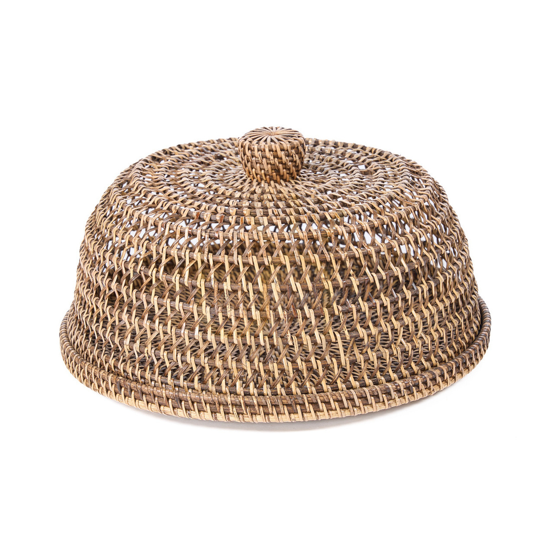 Obejrzyj Pokrywa na żywność rattanowa naturalny brąz M 27 cm Pokrywa na żywność rattanowa naturalny brąz M 27 cm