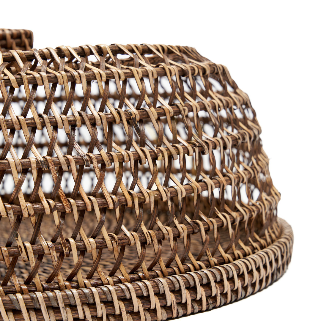 Sprawdź Pokrywa na żywność rattanowa naturalny brąz M 27 cm Pokrywa na żywność rattanowa naturalny brąz M 27 cm