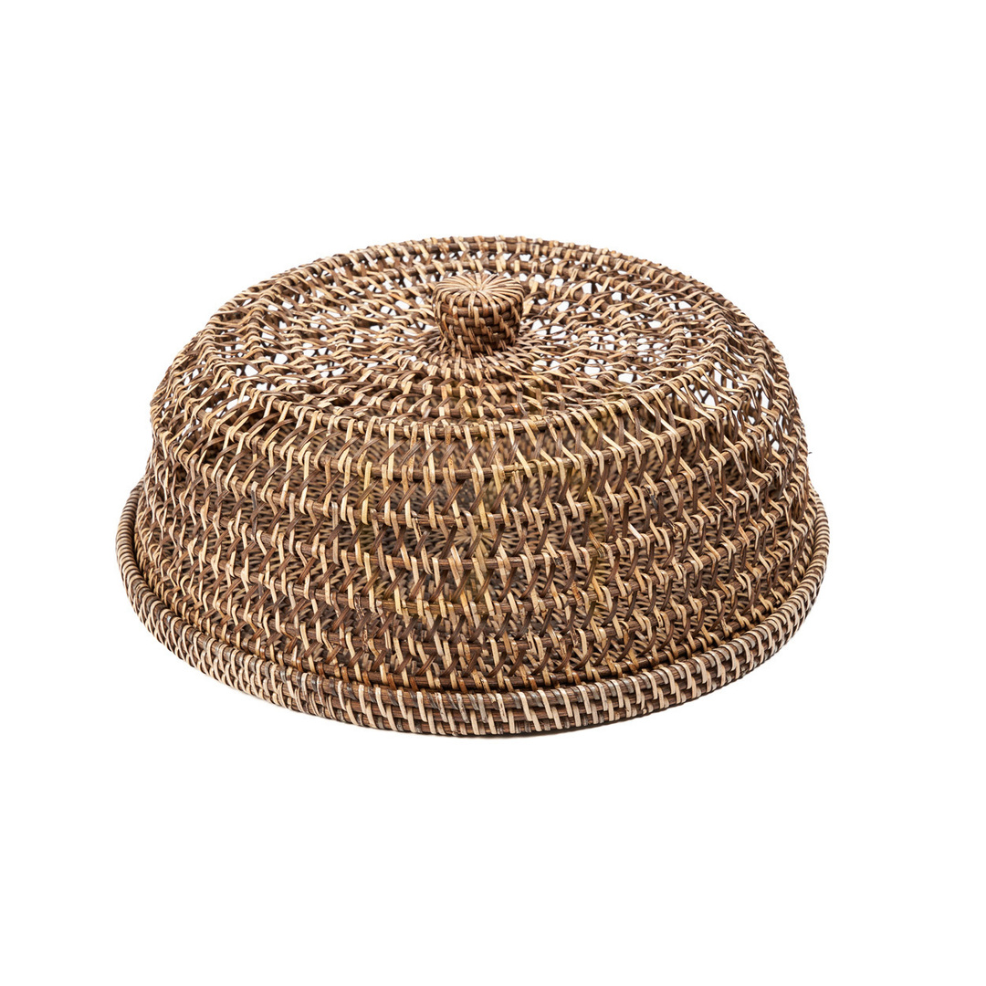 Wyświetl Pokrywa na żywność rattanowa naturalny brąz M 27 cm Pokrywa na żywność rattanowa naturalny brąz M 27 cm