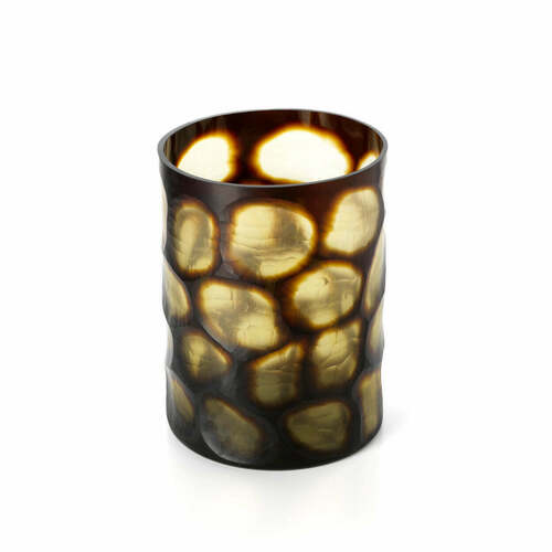 Sprawdź Wazon szklany Vague Dorée miodowy L, Glass Collection
