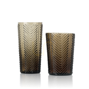 Szklanka highball Bazar Bizar Herringbone Smoke 310 ml small 4