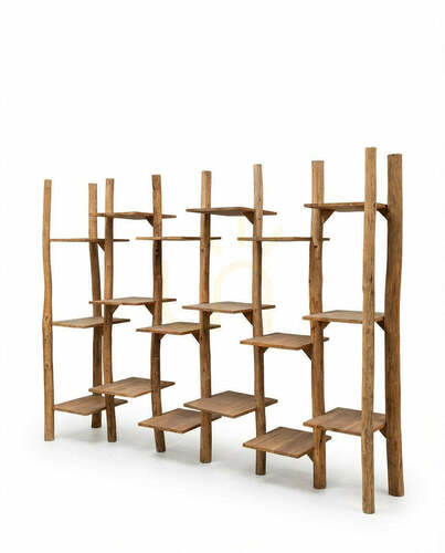 Sprawdź Regał Bazar Bizar Fabulook Rack Natural drewno tekowe z odzysku 298x58x221 cm