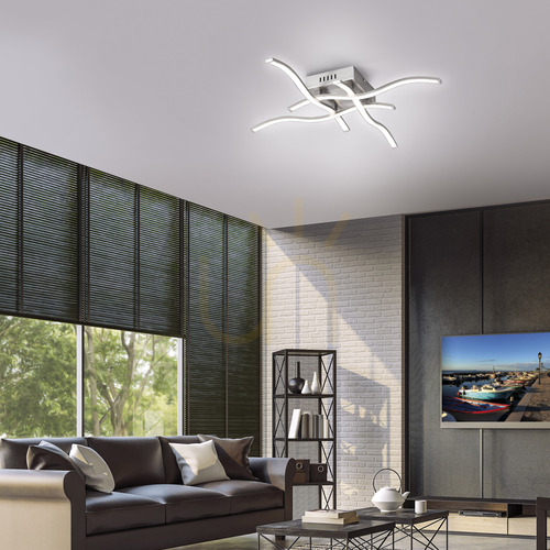 Sprawdź Plafon LED WAVE 15131-55 stalowy, 4 ramiona, 55 cm, 3000 K