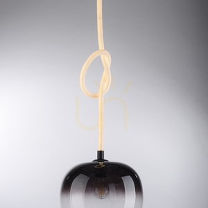 Lampa wisząca LUMA 2410-18 z podświetlaną liną LED, czarna, E27 small 11