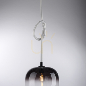 Lampa wisząca LUMA 2410-18 z podświetlaną liną LED, czarna, E27 small 12