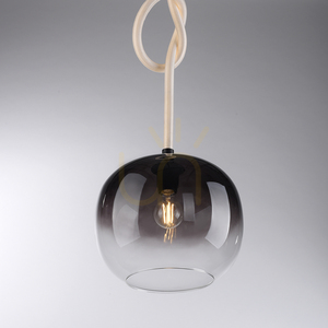 Lampa wisząca LUMA 2410-18 z podświetlaną liną LED, czarna, E27 small 9