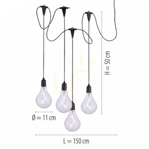 Lampa Wisząca ENNI 19094-18 Czarny 4xLED 6 Lampa Wisząca ENNI 19094-18 Czarny 4xLED small 6