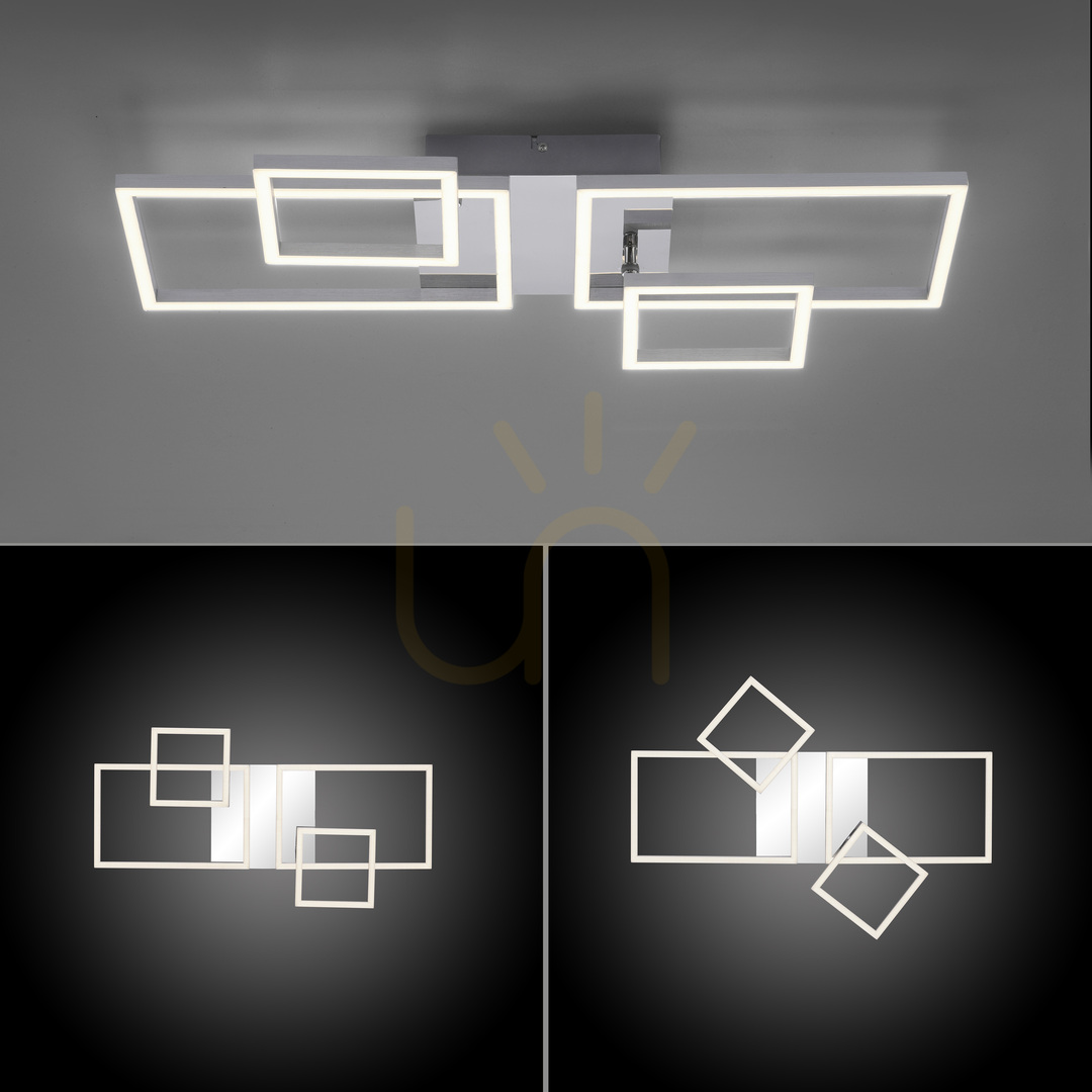 Obejrzyj Plafon IVEN 14030-55 Srebrny 4xLED Plafon IVEN 14030-55 Srebrny 4xLED