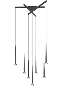 Lampa Wisząca BOSTON P0603-07C-P7B1 Czarny 7xLED 0 Lampa Wisząca BOSTON P0603-07C-P7B1 Czarny 7xLED small 0