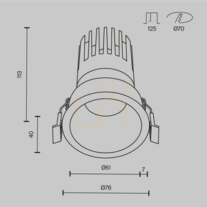 Oprawa wpuszczana DIP DL118-15W-2.7K-W Maytoni small 7