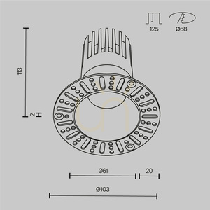 Oprawa wpuszczana DIP DL122-15W-3K-TRS-W Maytoni small 7
