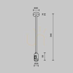 Sztywne zawieszenie sufitowe Maytoni Flarity 300 mm, czarne TRA158C-S1-B small 4