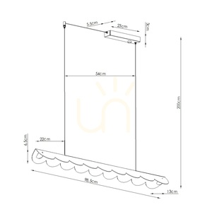 Lampa wisząca Thoro BISCUIT 100 TH.745 LED 12W 1420lm 4000K CRI98 błękitna, 98,5 cm small 9