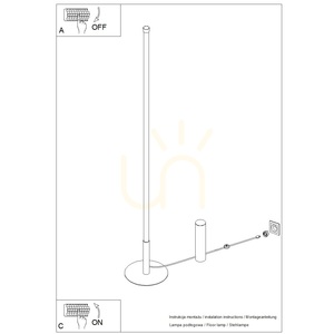 Lampa podłogowa TRANG różowa 3000K small 8