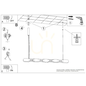 Lampa wisząca CHAIN 158 mocca LED 3000K small 6