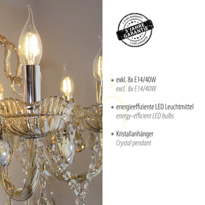 Lampa Wisząca GRACIA 3081-97 Mosiądz 8xE14 small 3