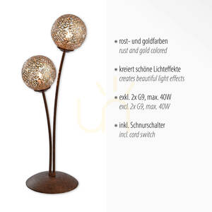 Lampa Stołowa GRETA 4032-48 Rdzawy 2xG9 small 2
