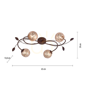 Plafon GRETA 6395-48 Rdzawy 4xG9 6 Plafon GRETA 6395-48 Rdzawy 4xG9 small 6