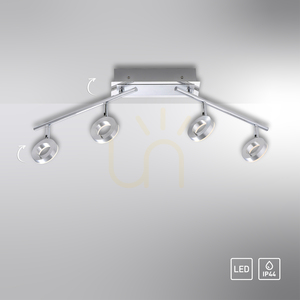 Plafon SILEDA 6786-96 Srebrny 4xLED small 12