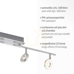 Plafon SILEDA 6786-96 Srebrny 4xLED small 3
