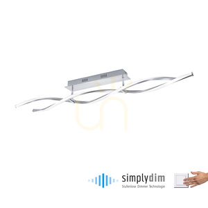 Plafon POLINA 9143-55 Srebrny 2xLED small 1