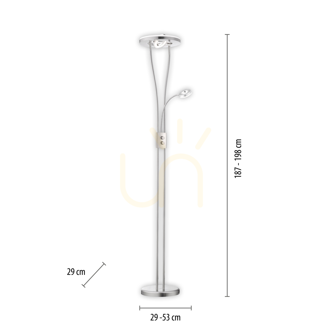 Obejrzyj Lampa Podłogowa HELIA 11778-55 Srebrny 3xLED Lampa Podłogowa HELIA 11778-55 Srebrny 3xLED