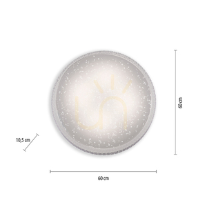 Plafon LED Zuma Line FRIDA 14372-00 transparentny, 36 W, CCT small 6