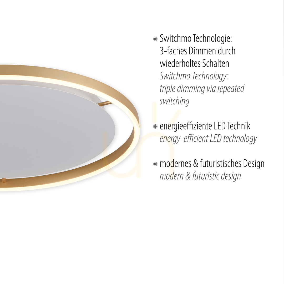Wyświetl Plafon RITUS 15392-60 Mosiądz 1xLED Plafon RITUS 15392-60 Mosiądz 1xLED