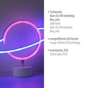 Lampa Stołowa NEON-SATURN 85029-70 Wielokolorowy 1xLED small 3