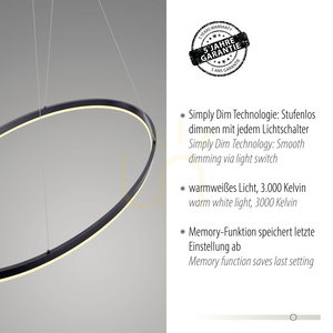 Lampa Wisząca TITUS 2393-13 Antracyt 1xLED small 4