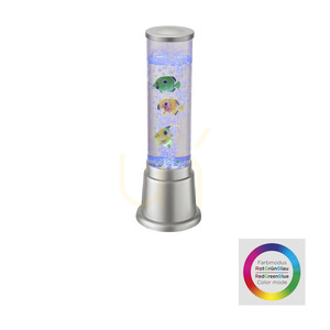 Dekoracyjna kolumna wodna LED AVA 85127-21, 12 × LED RGB, 3 rybki, 36 cm small 1