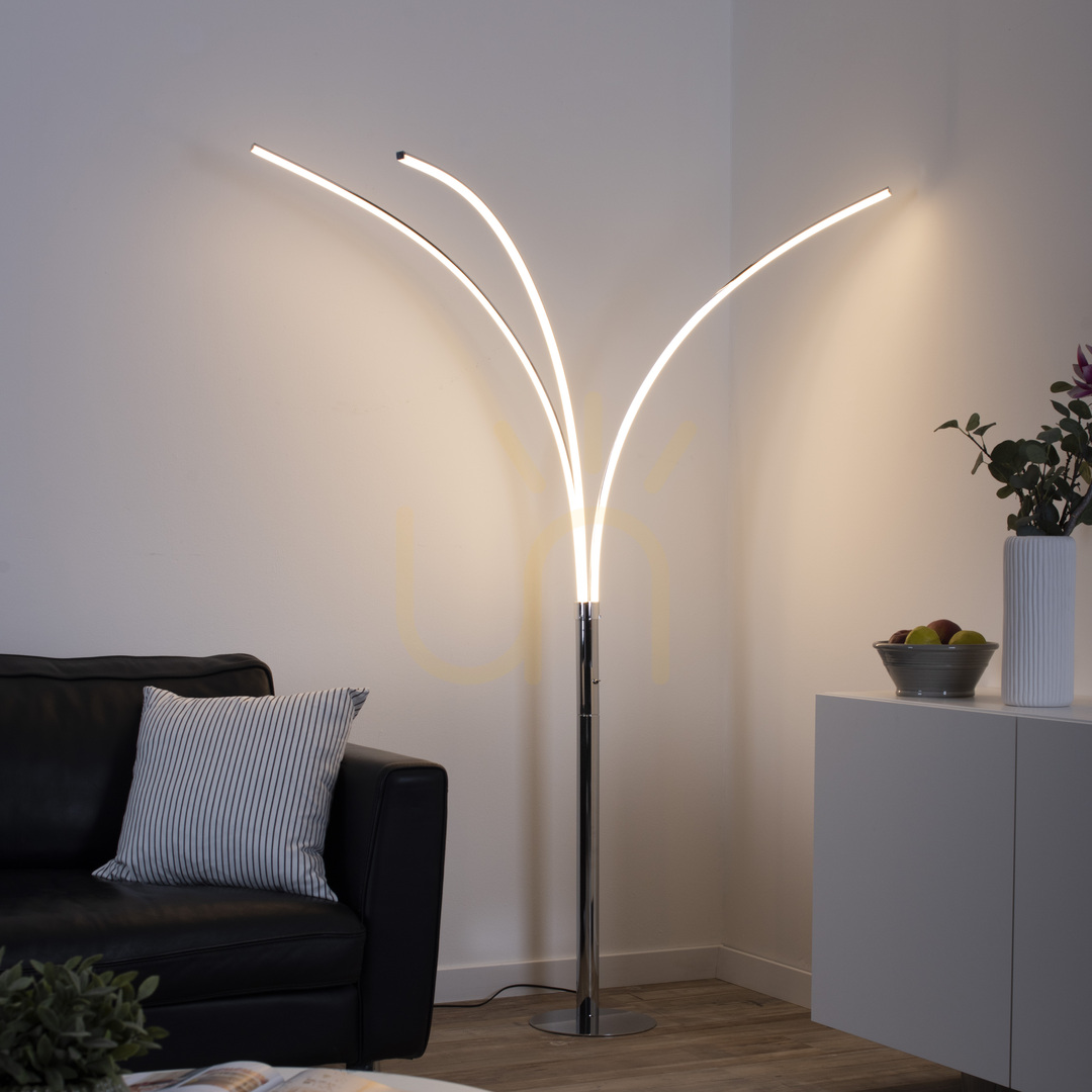 Pokaż Lampa Podłogowa MAJA 15383-55 Chrom 3xLED Lampa Podłogowa MAJA 15383-55 Chrom 3xLED