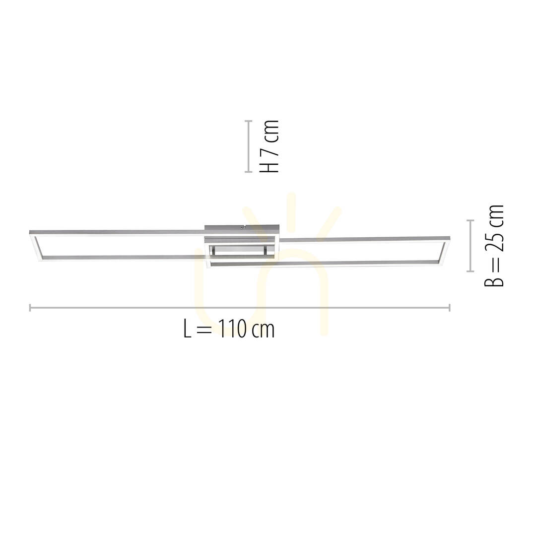 Obejrzyj Plafon IVEN 14019-55 Srebrny 2xLED Plafon IVEN 14019-55 Srebrny 2xLED