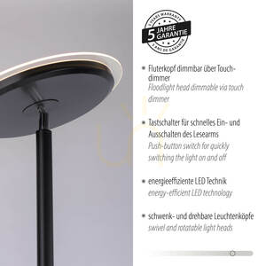 Lampa Podłogowa HANS 11709-18 Czarny 2xLED small 4