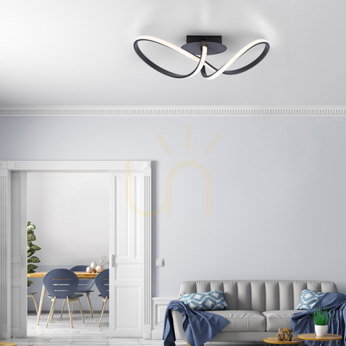 Sprawdź Plafon LED MARIA 15403-18 czarny, ściemnialny włącznikiem, 3000 K