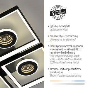 Plafon TRAFORO 6855-18 Czarny 1xLED small 16