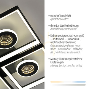 Plafon TRAFORO 6855-18 Czarny 1xLED small 8