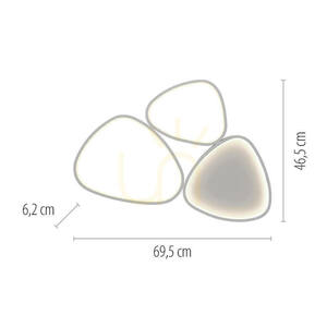 Plafon PEBBLES 14049-16 Biały 3xLED small 8