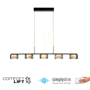 Lampa Wisząca RIKA 2116-18 Czarny 5xLED small 1