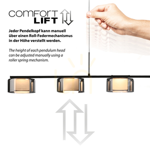 Lampa Wisząca RIKA 2116-18 Czarny 5xLED small 6