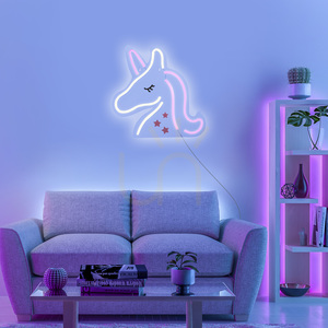 Kinkiet LED Paul Neuhaus NEON-UNICORN 85025-70 – jednorożec, różowo-biały, 33 cm small 2