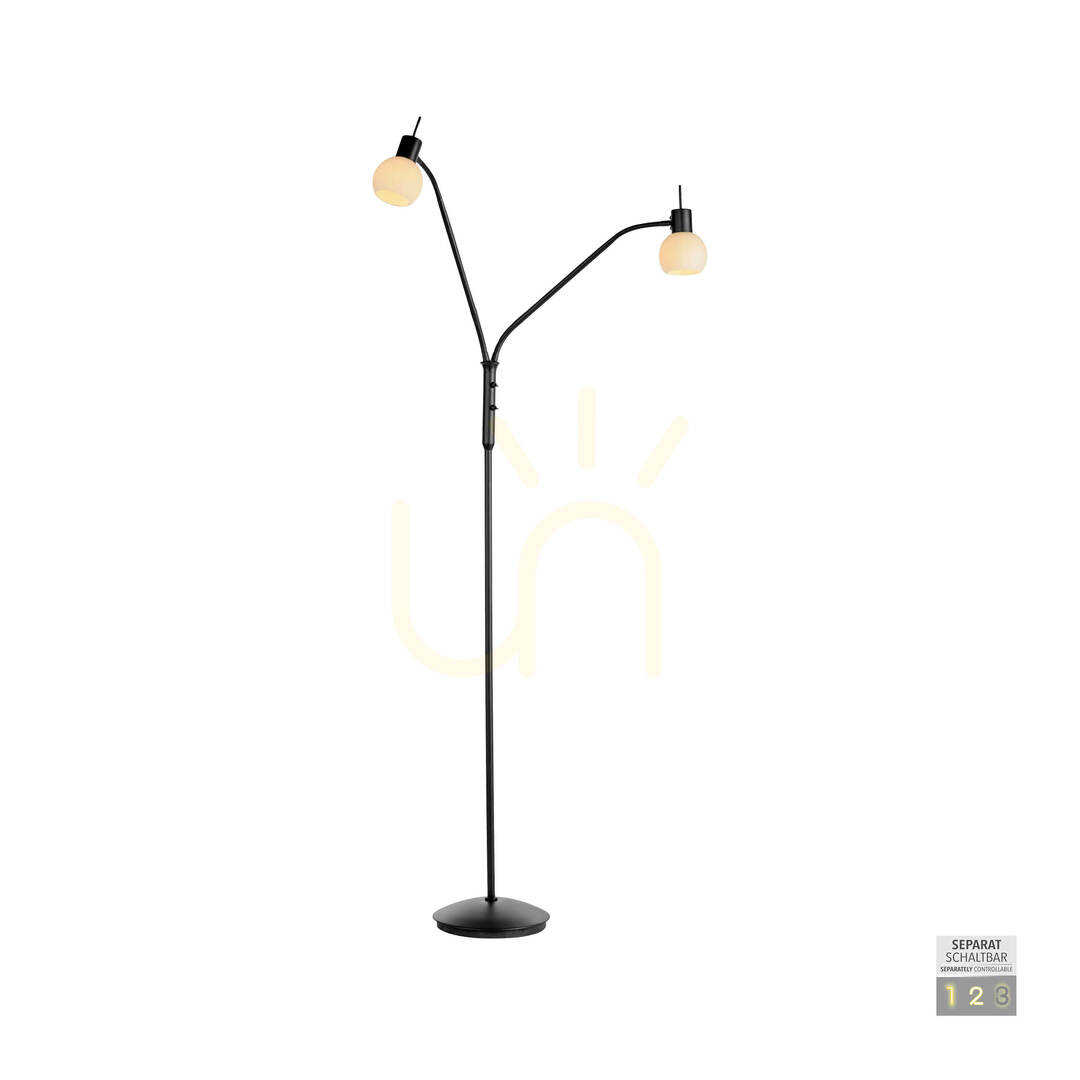 Zobacz Lampa Podłogowa LOKI 12158-18 Czarny 2xE14 Lampa Podłogowa LOKI 12158-18 Czarny 2xE14